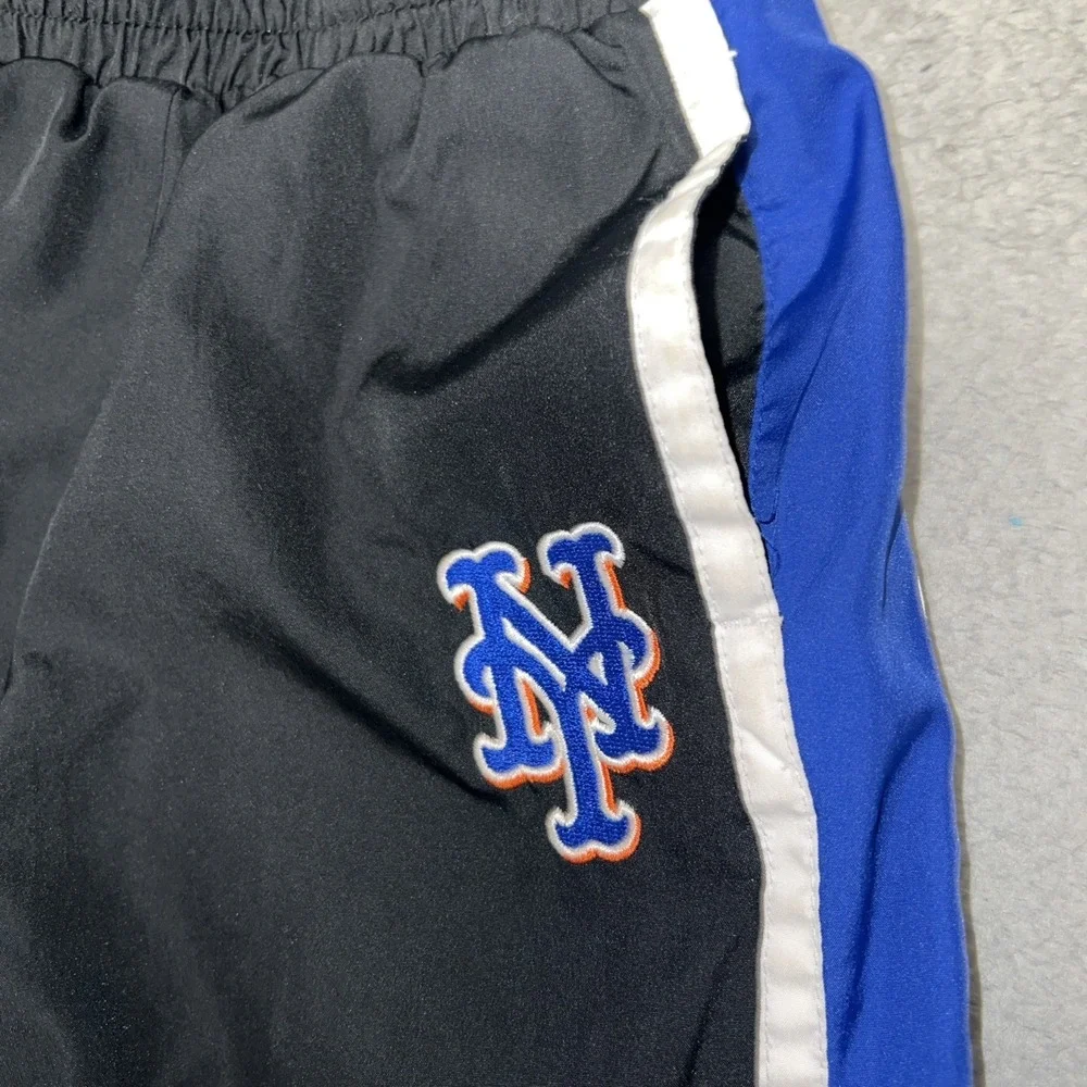 VTG Majestic New York Mets Windbreaker Pants Toddler Sz 24 Months Black 90s